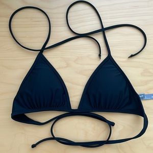 Aerie Black Triangle String Bikini Top